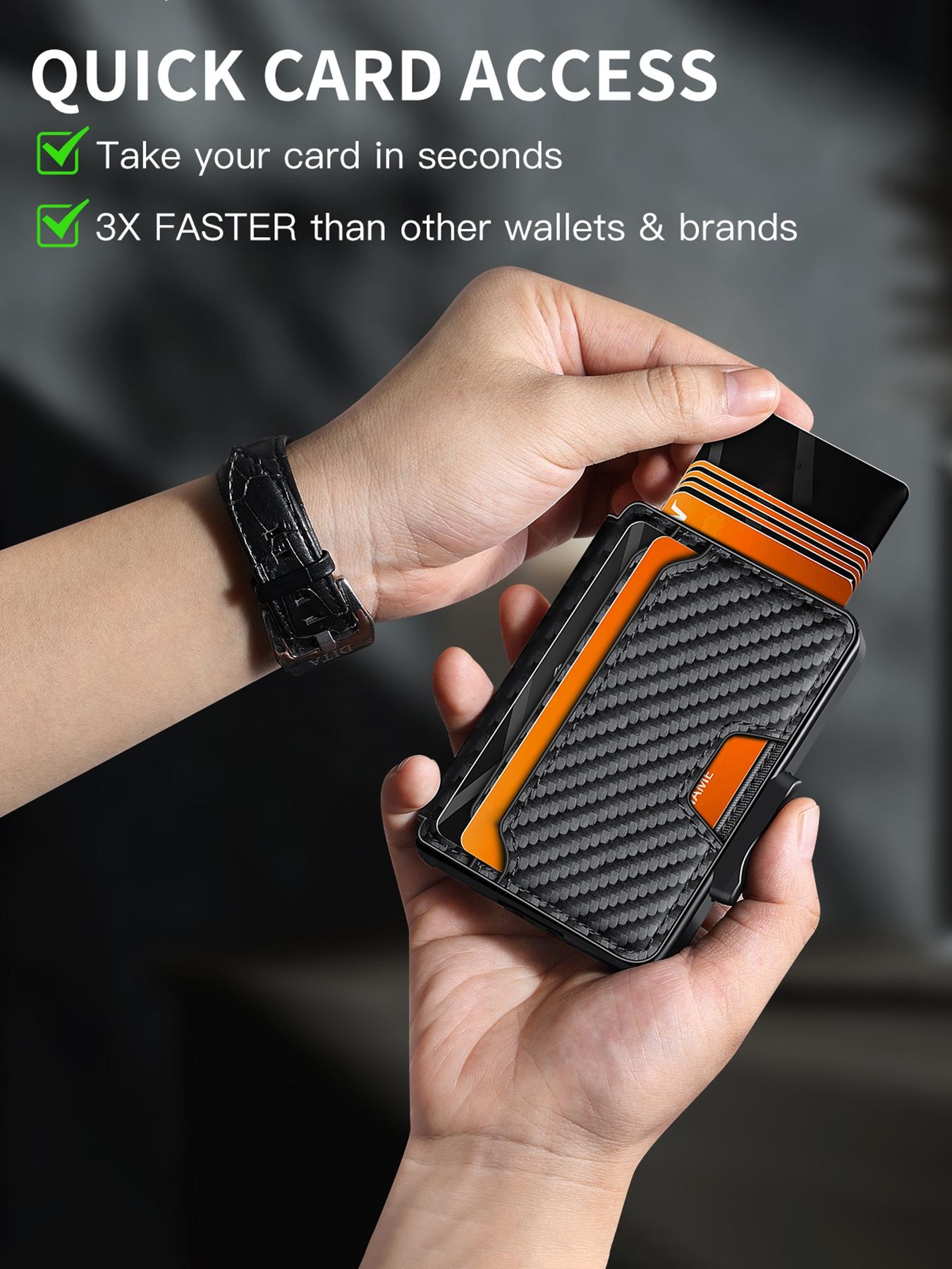 Men's Wallet Card Pop-Out Holder, Card Carrying Holder, Simple Smart Wallet, RFID Blocking Credit Card Case, Aluminum Alloy Compact Card Sleeve, Boys' Gift