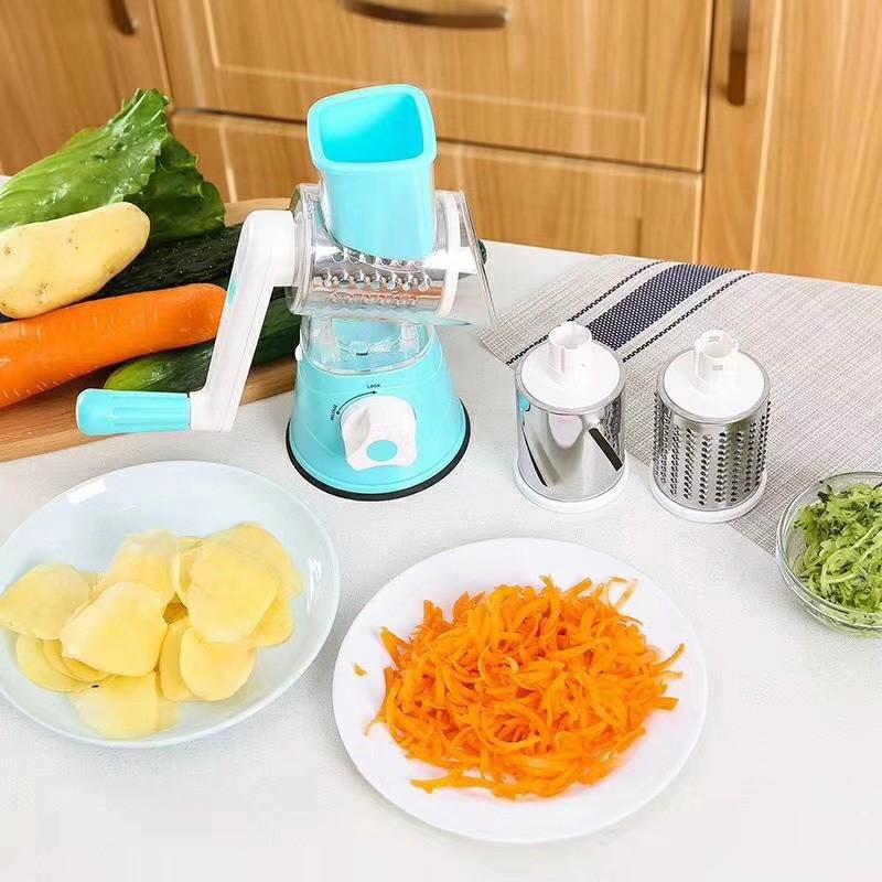 Premium Kitchen Multi-Functional Roller Vegetable Slicer Hand-Cranked Shredder and Grater for Potatoes and Cheese, Household Kitchen Tool