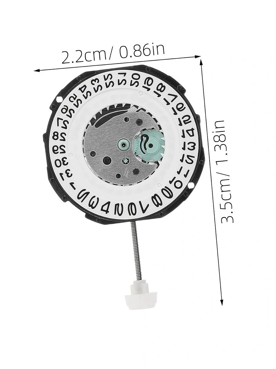 4 pieces SL28 single calendar quartz watch movement replacement parts - no battery, small watch movement replacement parts, easy to install metal accessories for watchmakers, suitable for watch repair