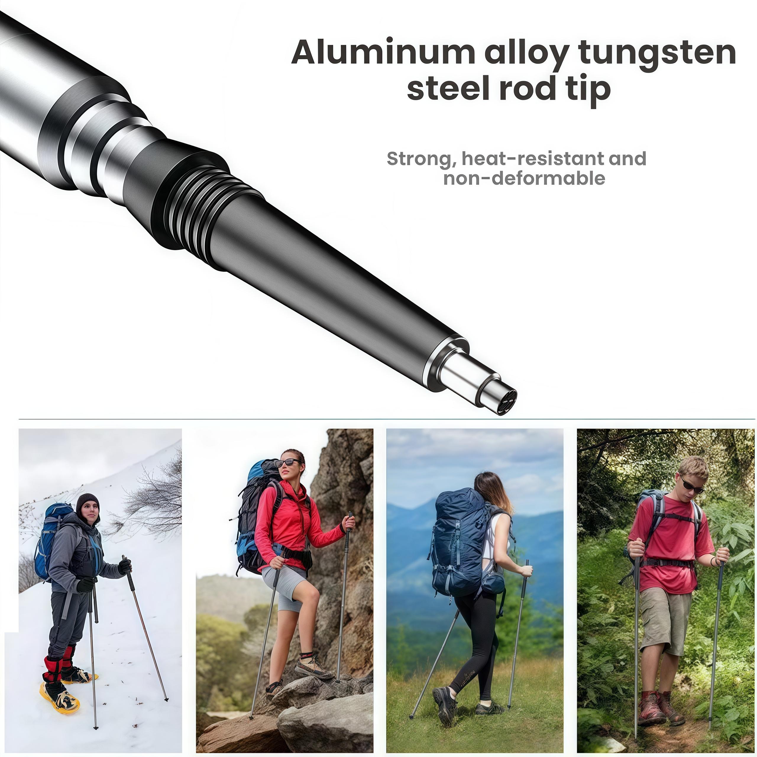 outdoorsmen gift tactical trekking walking Lightweight Adjustable Trekking Pole  mountain climb  7-in-1 Tactical Trekking Pole Your Ultimate Outdoor Survival Companion – Compass, Tinder, Saw Blade & More for Hiking & Camping stick multi-scenario camp con