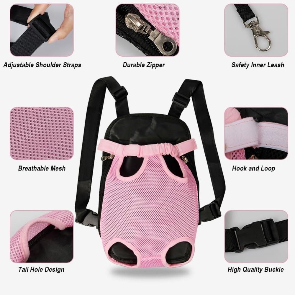 Pet backpack, suitable for cats and dogs, soft and durable small dog chest backpack, suitable for walking/hiking/camping/traveling