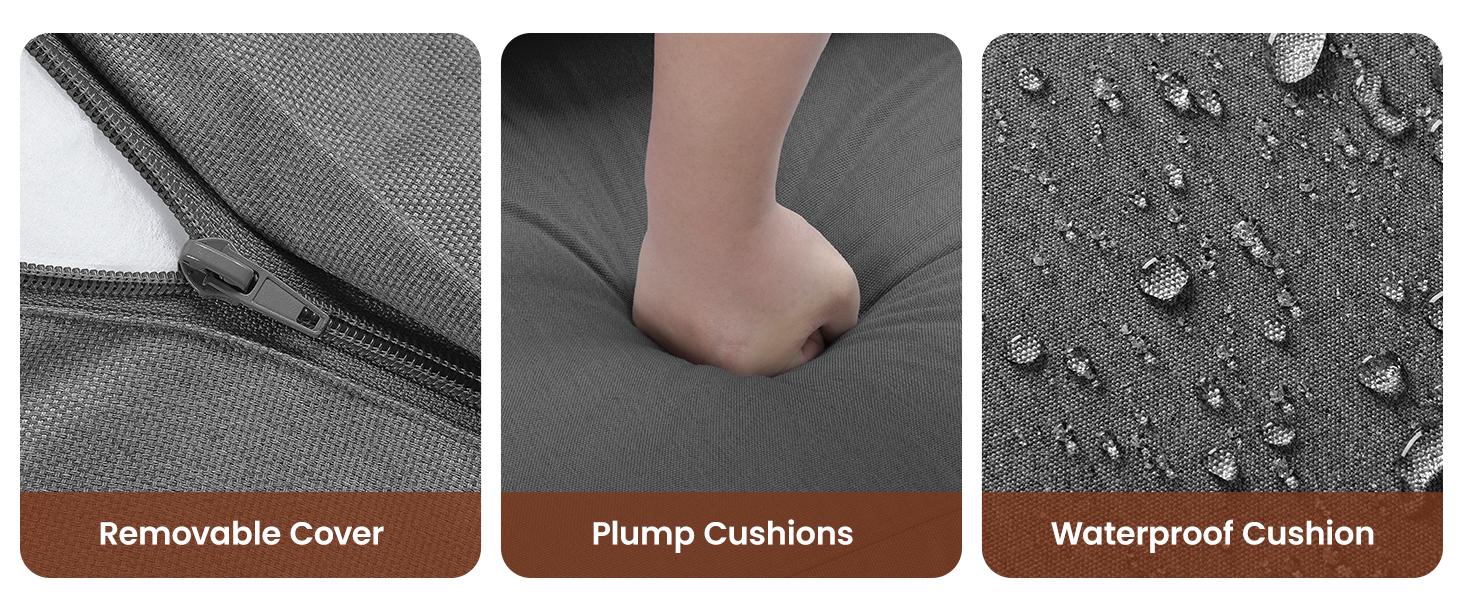 RoyalCraft 4/5 Pieces Outdoor Patio Furniture Set, Metal Patio Sectional Sofa Chair with Coffee Table, Outdoor Conversation Set with Water-Resistant Cushion for Porch, Backyard, Garden RoyalCraft 4/5 Pieces Outdoor Patio Furniture Set, Metal Patio Sectional Sofa Chair with Coffee Table, Outdoor Conversation Set with Water-Resistant Cushion for Porch, Backyard, Garden