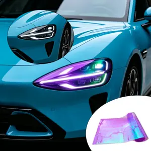 30x60cm Motorcycle Car Headlight Chameleon Film, Self-Adhesive Waterproof UV Protection, Durable for All Vehicles