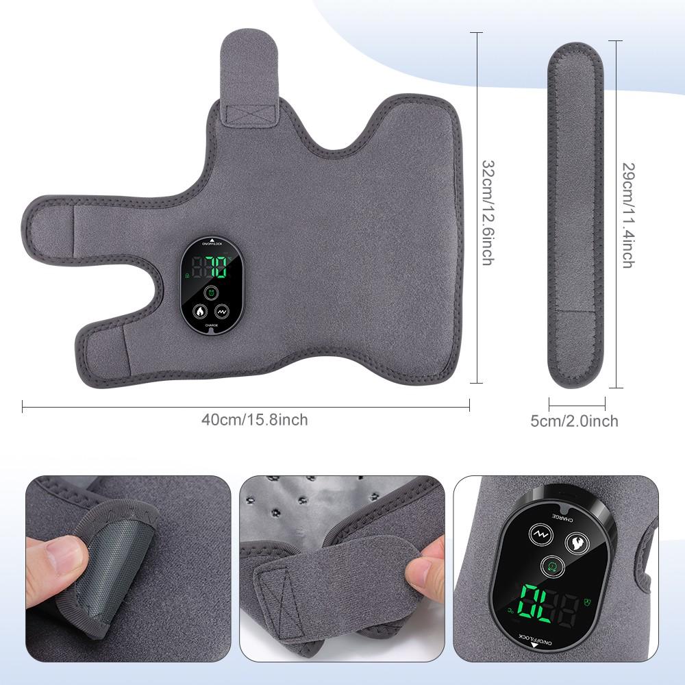 Wireless Ankle Foot Massager, 6 Temperature Settings, 3 Vibration Modes, Adjustable Timer, 3000mah Battery, 3-IN-1 Used for Foot, Ankle, Elbow, Fits Left/Right Feet