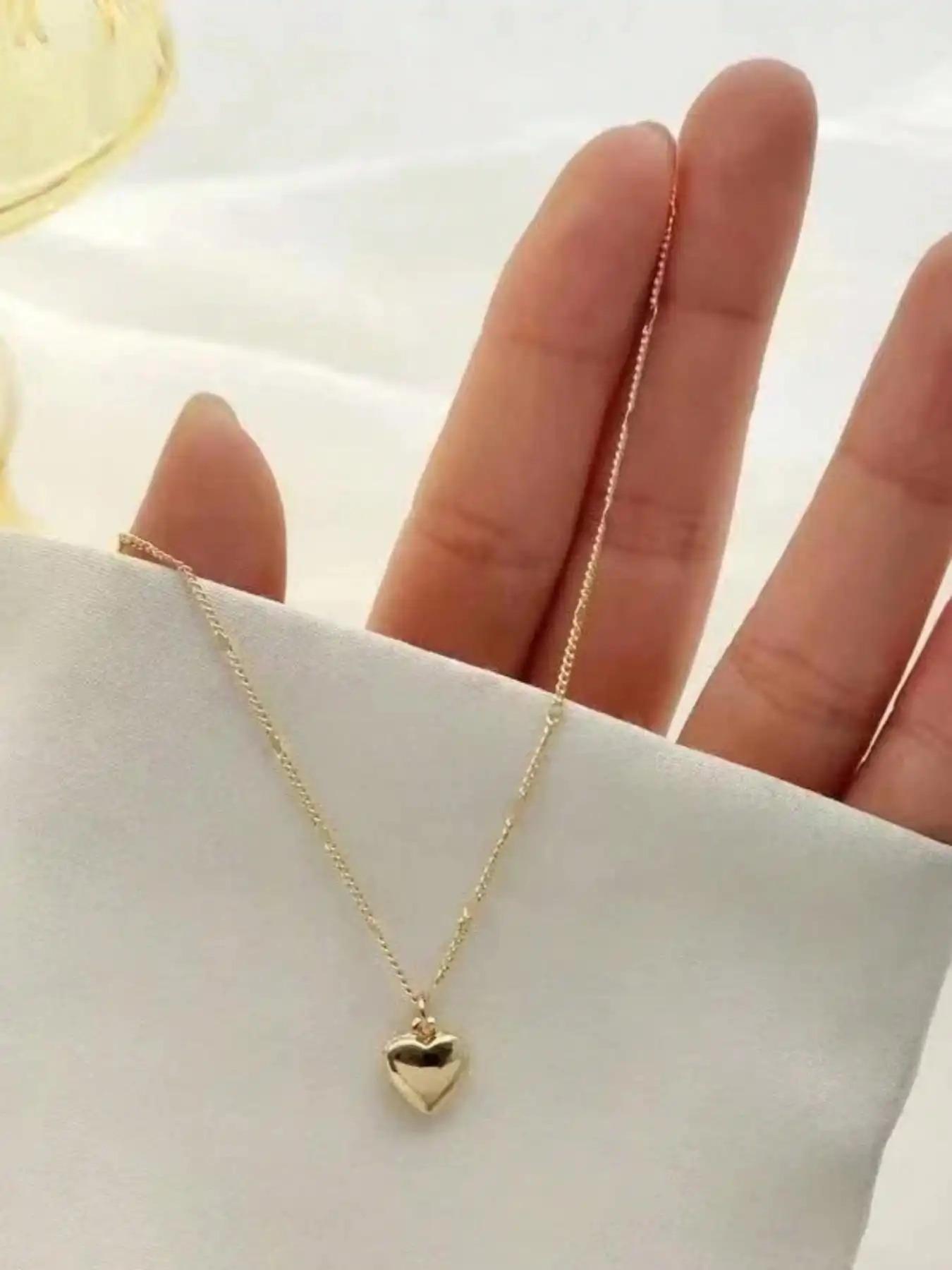 Must-have for commuting! Exquisite heart necklace is eye-catching