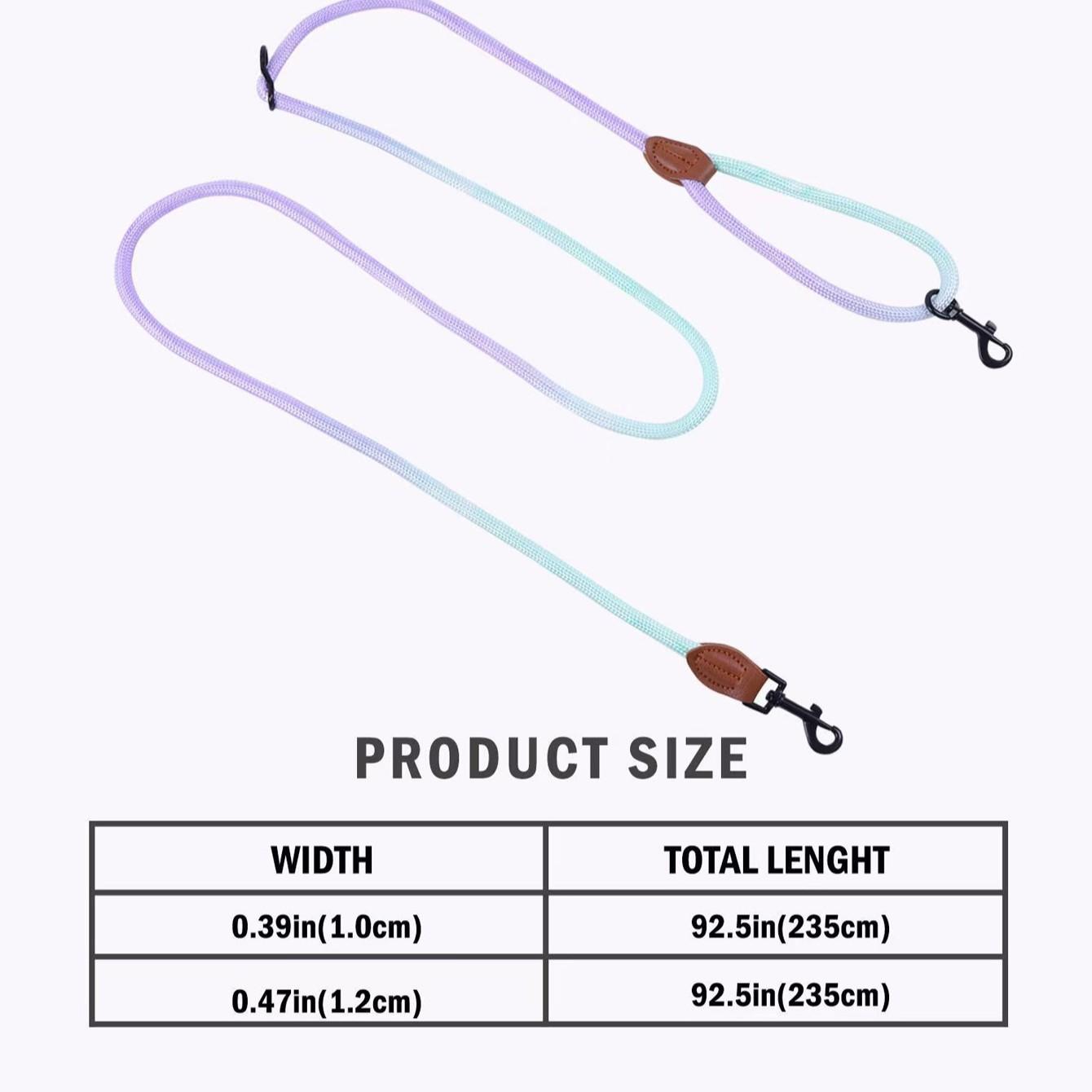 Adjustable Gradient Nylon Pet Leash, Multi-Functional Dog Training Rope, Ideal for Playing, Running, Camping, Backyard Exercise