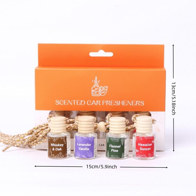 Car Air Freshener Set, Essential Oil Car Fragrance Accessories, Car Interior Diffusers, Perfect for Christmas & Anniversaries, Home & Car Use