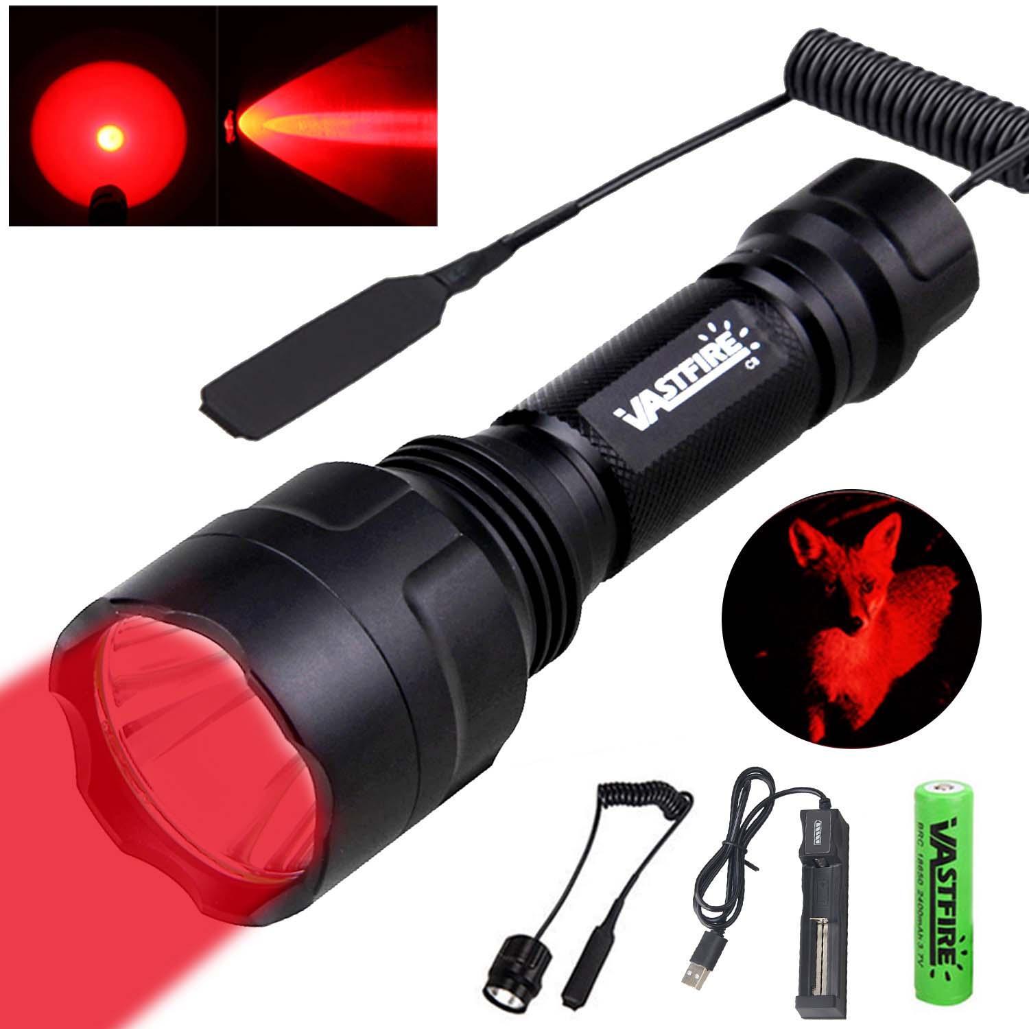 VASTFIRE Ultra Bright Adjustable Tactical Flashlight - High-Power Rechargeable Aluminum Alloy, 350yd Long Range, Hands-Free for Camping, Hiking