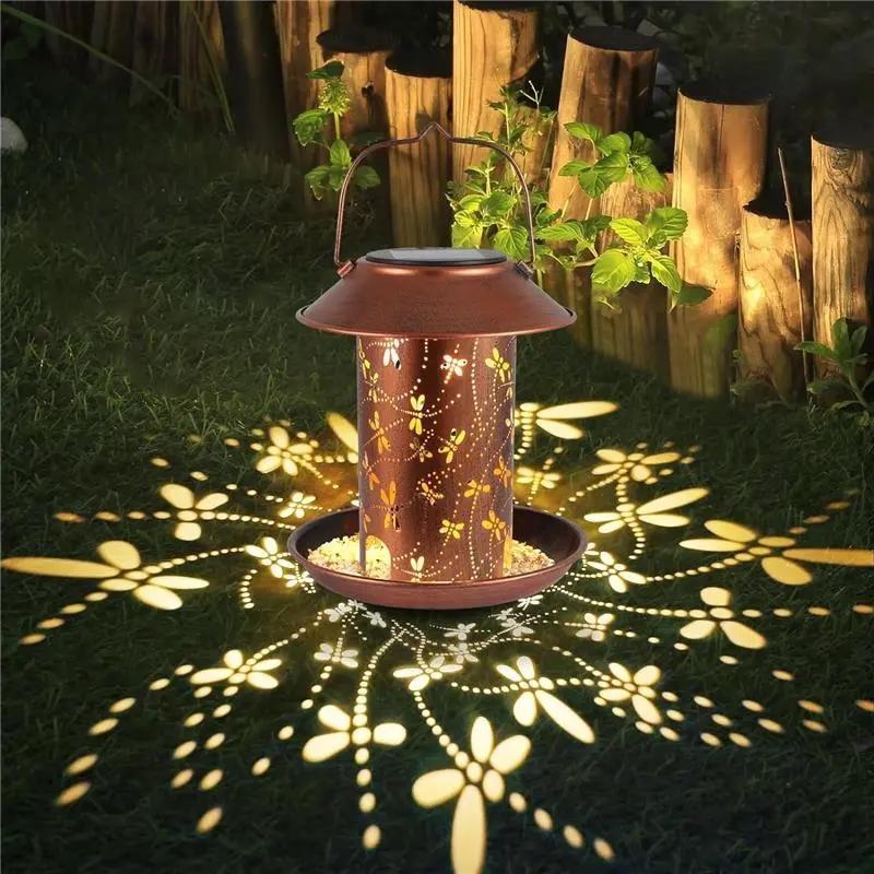 Solar Bird Feeder Hanging Garden Lantern, Eco-Friendly Outdoor Decor, Attracts Birds, Easy Installation, Durable Design