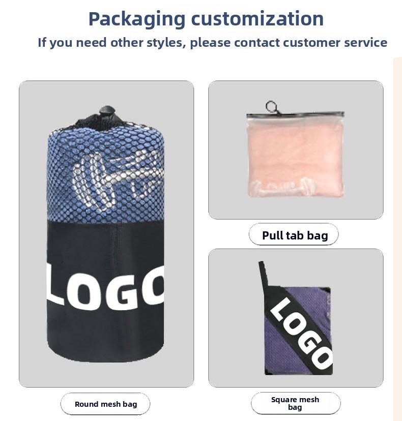 Gym sports sweat-absorbing quick-drying towel microfiber towel multi-functional solid color sports towel making logo