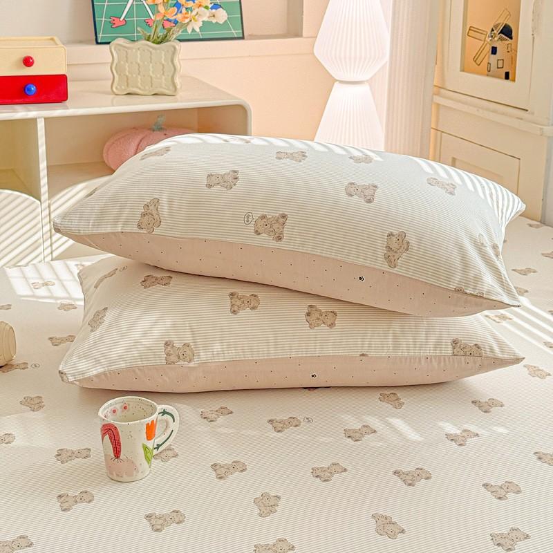 Fresh Small Floral Pillowcase, Cartoon Pillowcase, Single Pack & Twin Pack, High Gram Weight, Soft Comfortable, Home Essentials