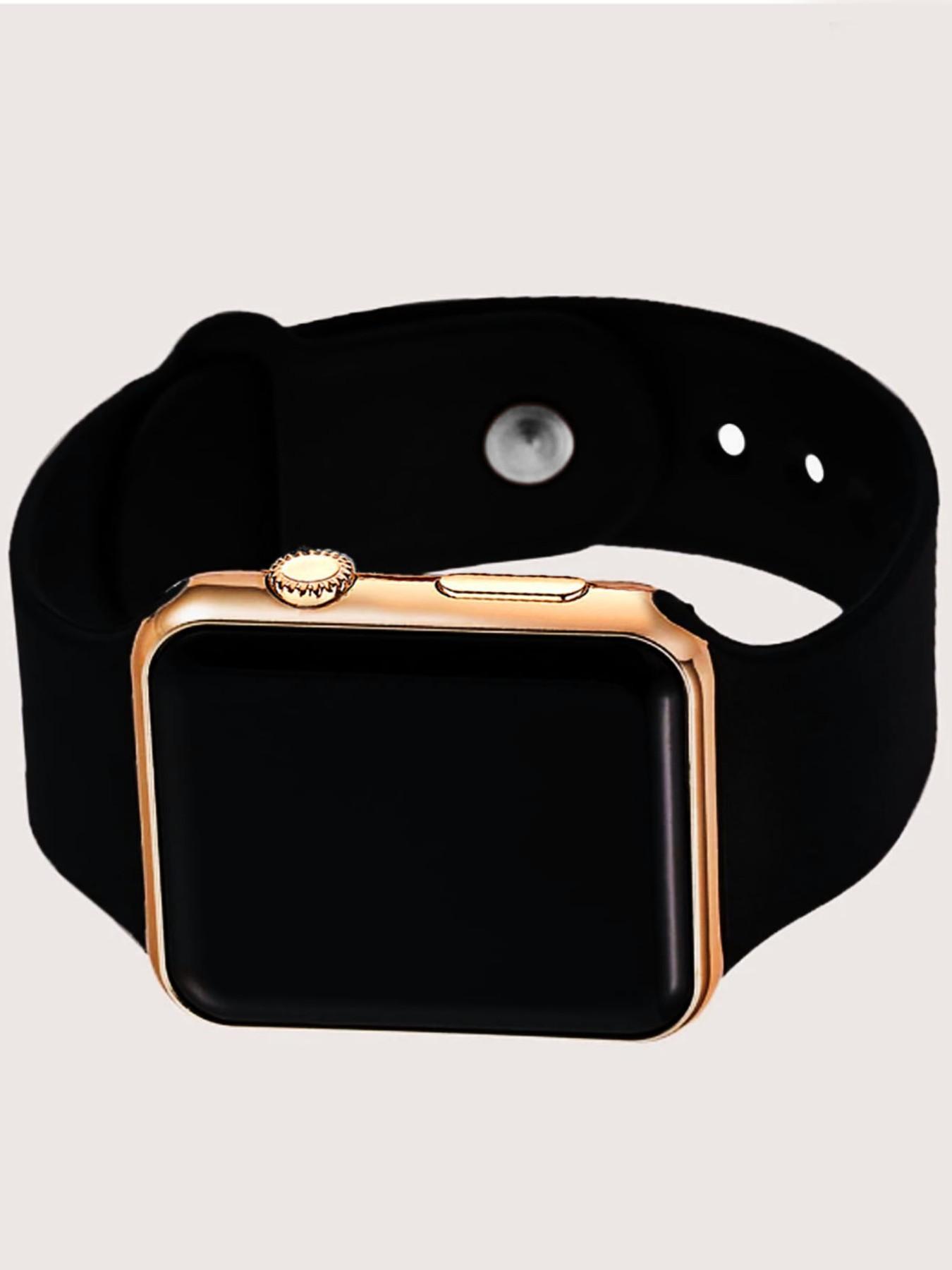 Mother's Day Gift Men Women Electronic Watch Set, Silicone Strap LED Digital Display, Casual Analog-Digital Wristwatch, Square Watch, Perfect Gift for Him Her