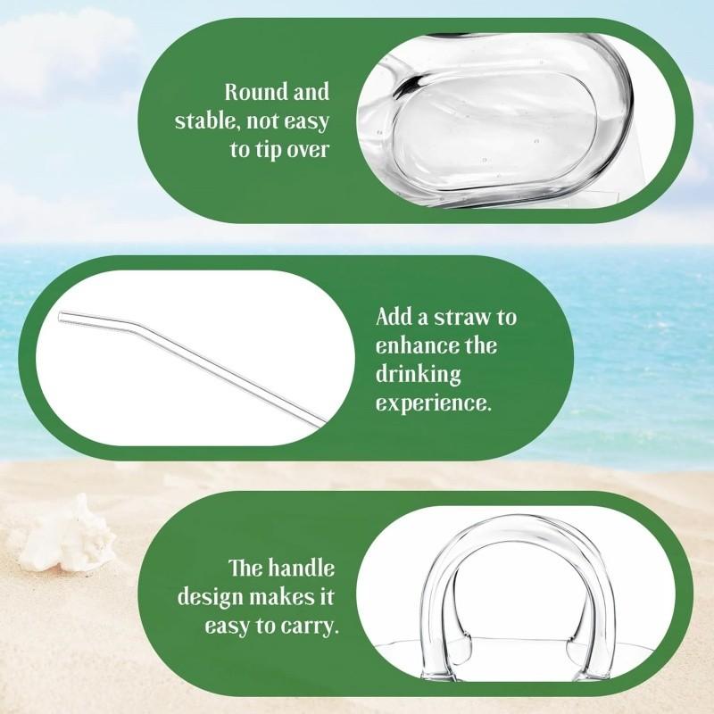 1 Count Glass Purse for Drinks, Stylish Drinkware,Unique Thick Wine Glasses Gifts ,Fish Bowl Vase,Creative Drinking Glass for Fruit Juice,Tea,Coffee,Flowers,Unique Wedding Anniversary or Birthday Gift