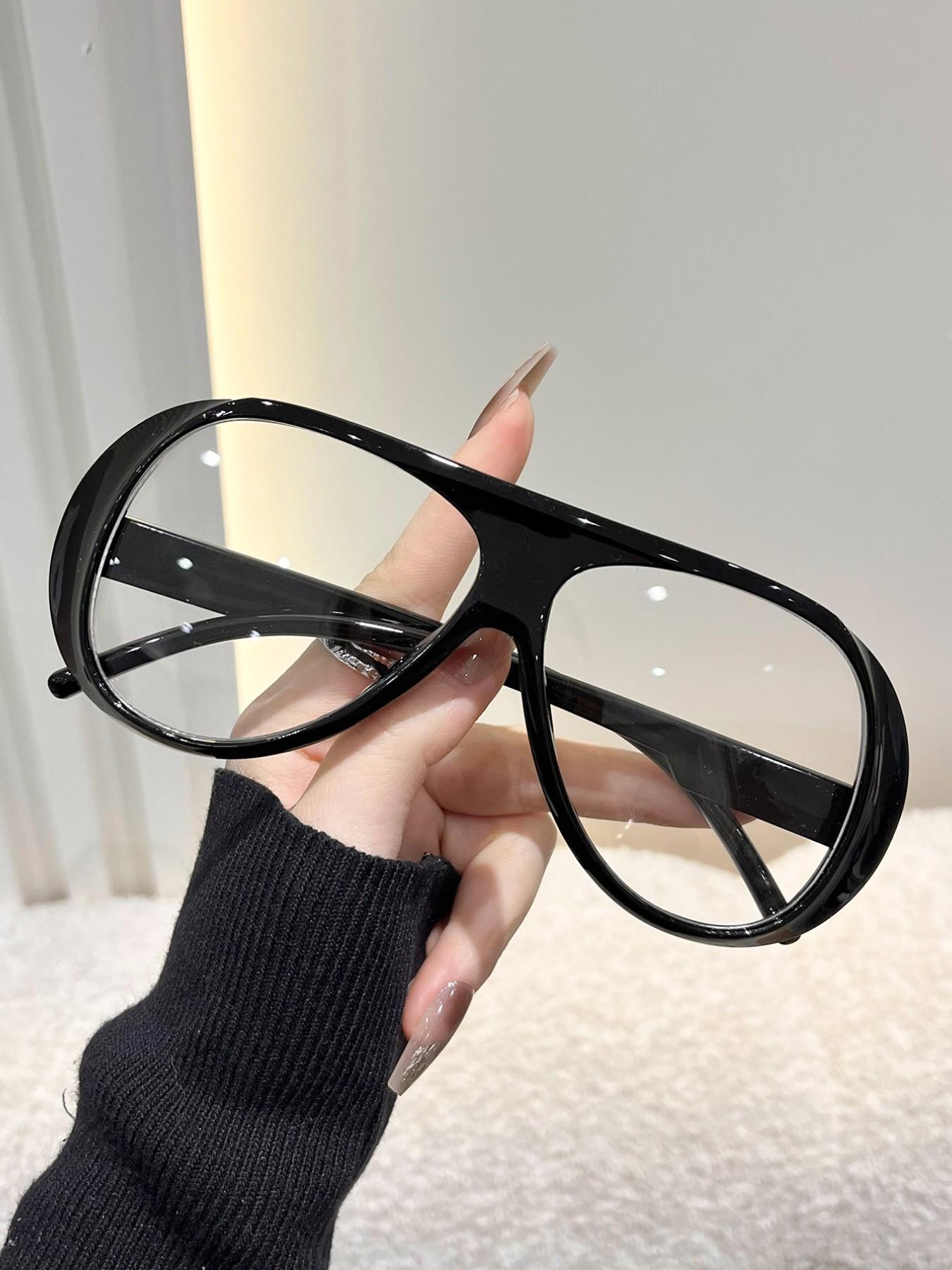 Unisex Square Frame Glasses, Blue Light Blocking Reading Glasses, Casual Daily Use, PC Material, Decorative Lens, All Seasons