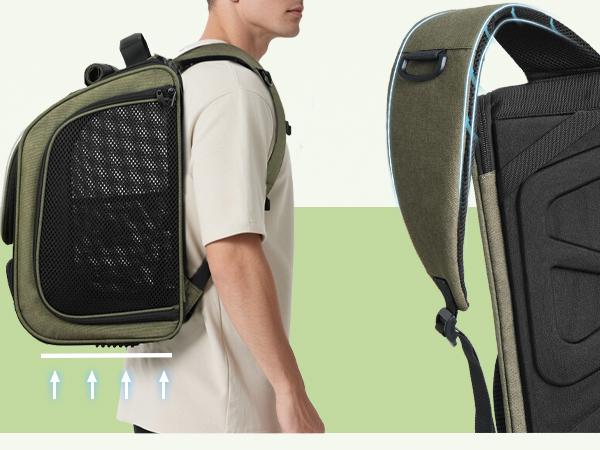 Pecute Space Capsule Pet Backpack Animal Carrier - Expandable Large Capacity, Breathable, UV-Protective for Cats and Puppies Pecute Space Capsule Pet Backpack Animal Carrier - Expandable Large Capacity, Breathable, UV-Protective for Cats and Puppies