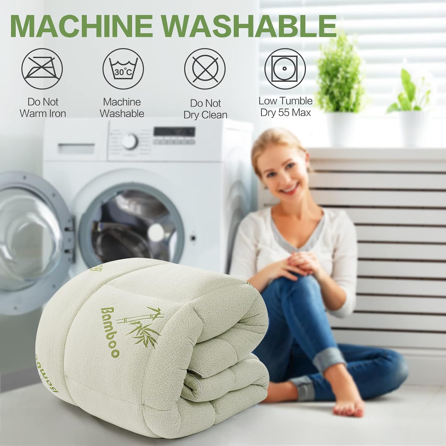 TIKTOK Shop  Premium Viscose Made from Bamboo Queen Size Mattress Topper for Back Pain, 1200 GSM Quilted Fitted Extra Thick Mattress Pad,Pillow Top Mattress Cover with Deep Pocket Up to 21 Inches