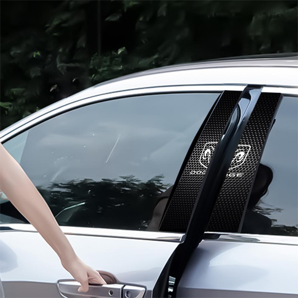 PVC Car B-pillar Sticker Center Column Cover Decals Auto Accessories For Dodge Durango Caliber Dakota Neon SXT Colt Ram Dart SRT