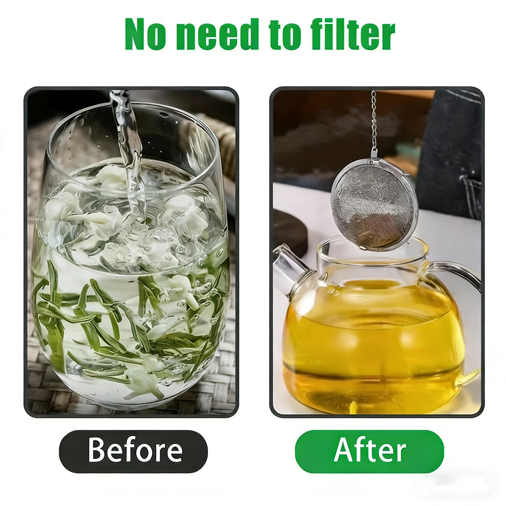 Tea Steeper, 2Pcs Mesh Tea Infuser Premium Tea Filter Tea Interval Diffuser with Extended Chain Hook for Brew Loose Leaf Tea and Spices & Seasonings