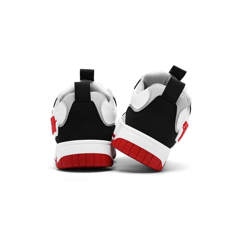 Unisex's Fashionable Colorblock Letter Label Design Skate Shoes Casual Comfortable Breathable Sports Shoes Trendy All-match Sneakers for Daily Wear Trainer Runner Running Black And Gray