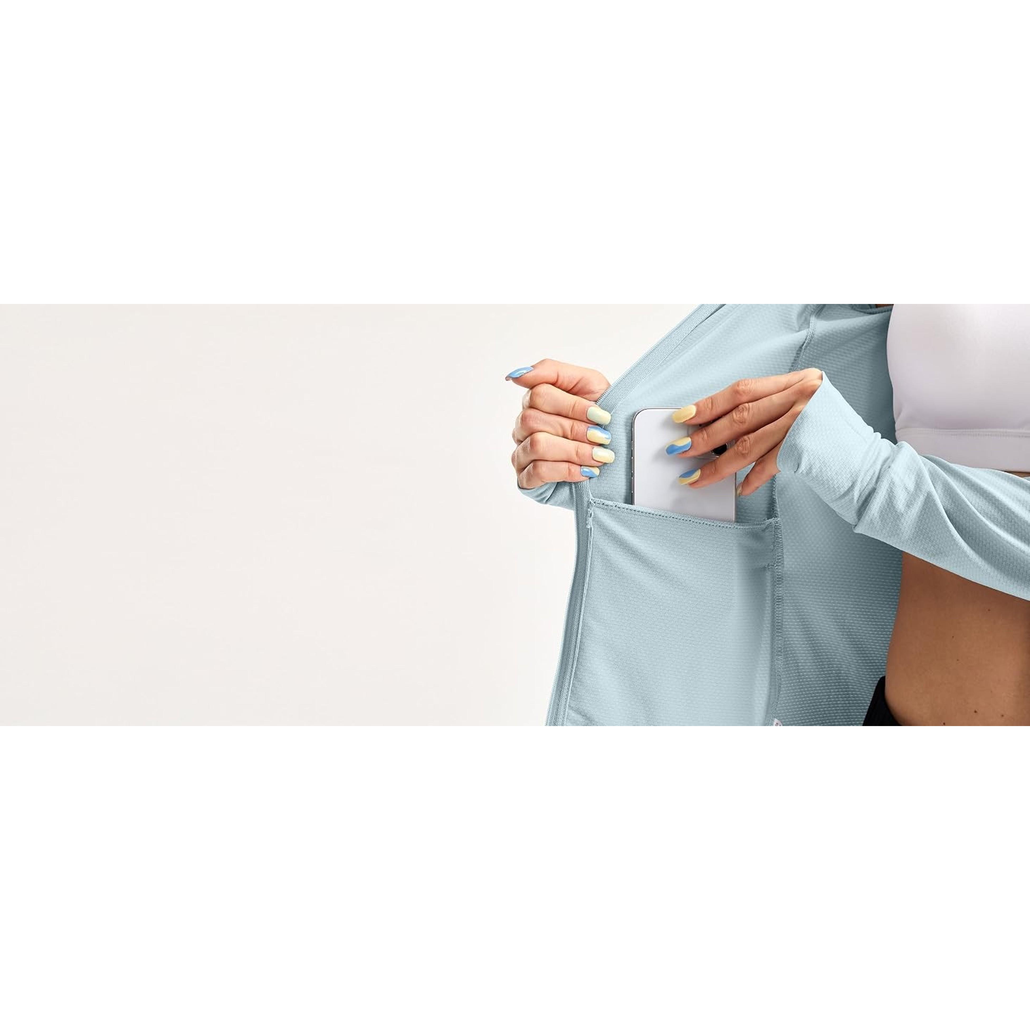 Women's UPF 50+ Sun Protection Hoodie Jacket Lightweight Long Sleeve Hiking Shirt with Pocket for OutdoorGift