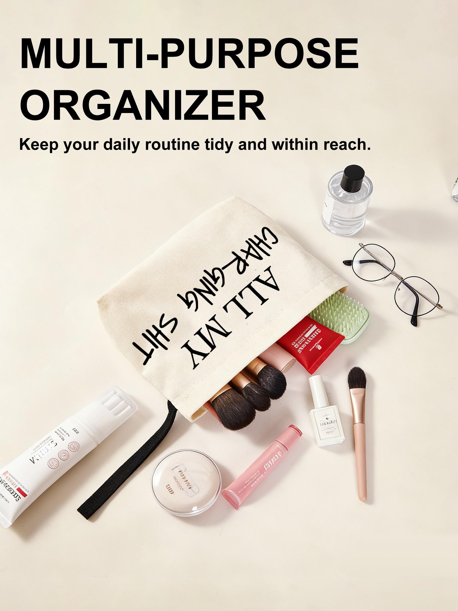 “All My Charging Shit Canvas Pouch – Versatile Storage for Charging Cables, Adapters, Cosmetics, Snacks, Small Tools & Miscellaneous Essentials | Thoughtful Gift for Friends, Colleagues, Partners, Self, Loved Ones | Perfect for Birthdays, Christmas, Valen