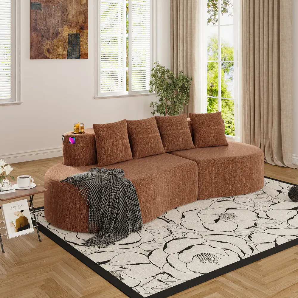 Orange + Chenille + Memory Foam + 3
