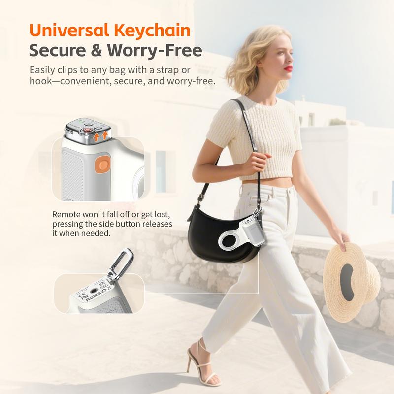 Comitok-Moca Phone Grip Handle for iOS 26+, Control Camera Switching & Focus, Compatible with Magnetic Phones, Portable & Easy Storage, Selfie Accessories