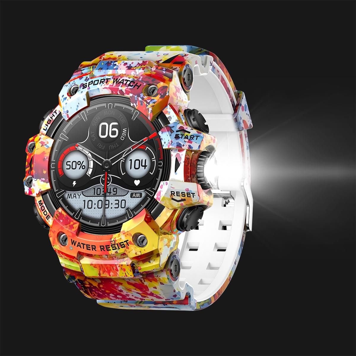 Military Grade Active Edge Sports Smart Watch, Men's Outdoor Fitness Compass, Heart Rate, Bluetooth-compatible Call, IP68 Waterproof, Smartwatch, Fitness Smart Watches, Rugged Outdoor Smartwatch