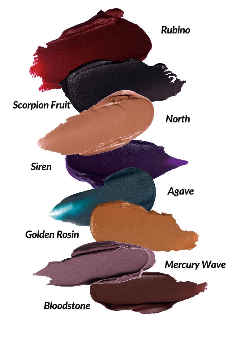 Kaleidos Cloud Lab Lip Clay - Gothic Shades | Velvety Matte, Lightweight & Long-Lasting, Rich & Buildable Color, Rave Makeup, Festival Makeup, Cosmetic Gift, Lipstick