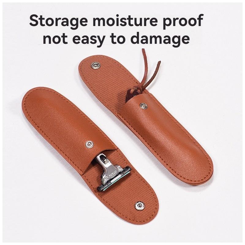 Portable Razor Storage Case, Foldable Knife Holder, Button-Press Razor Protector, Travel Tool Organizer, Compact and Convenient