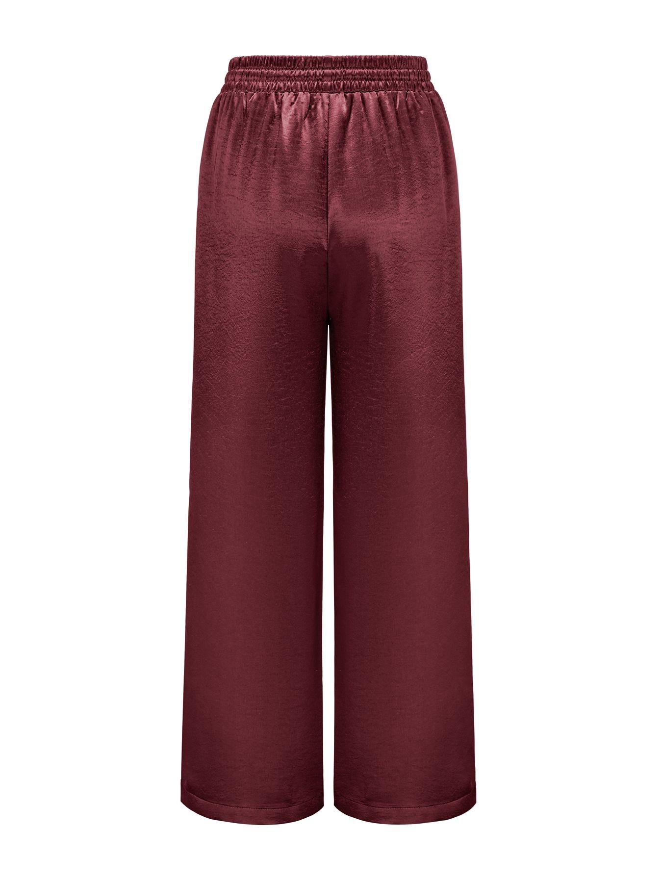 Women's Glitter Satin Wide Leg Pants, Casual Loose Fit Elastic Waist Drawstring Pockets, All Seasons Fashion for Home Vacation Party Womenswear