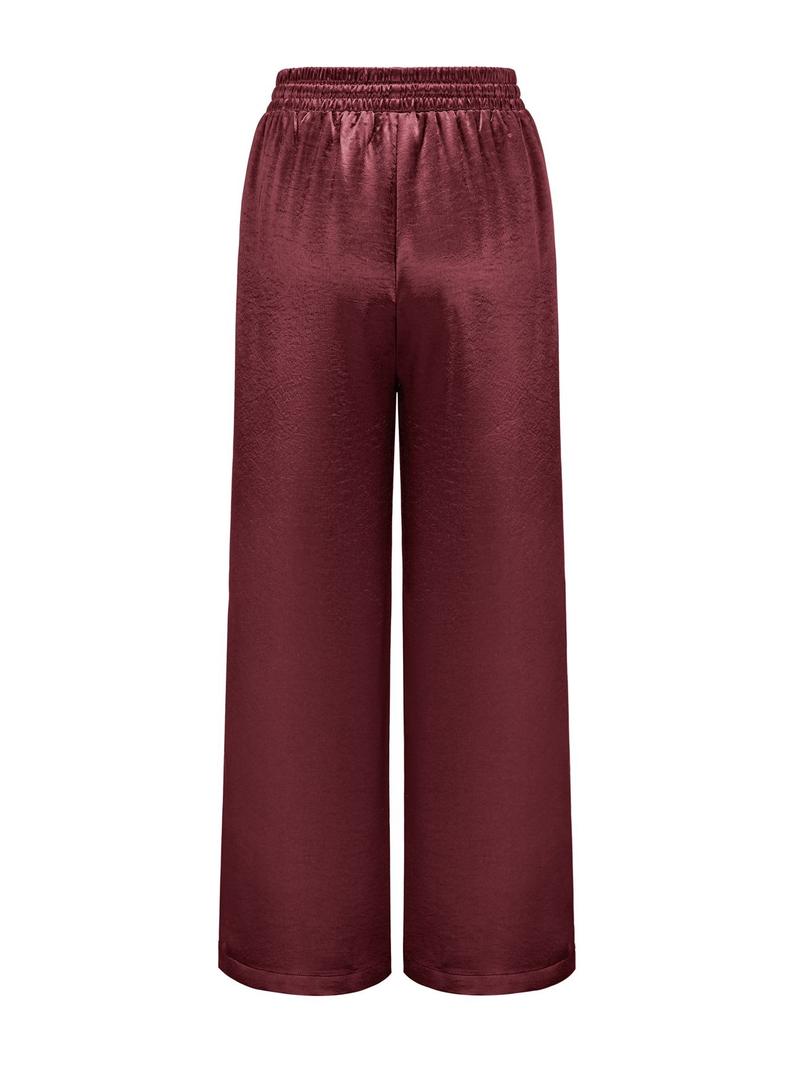 Women's Glitter Satin Wide Leg Pants, Casual Loose Fit Elastic Waist Drawstring Pockets, All Seasons Fashion for Home Vacation Party