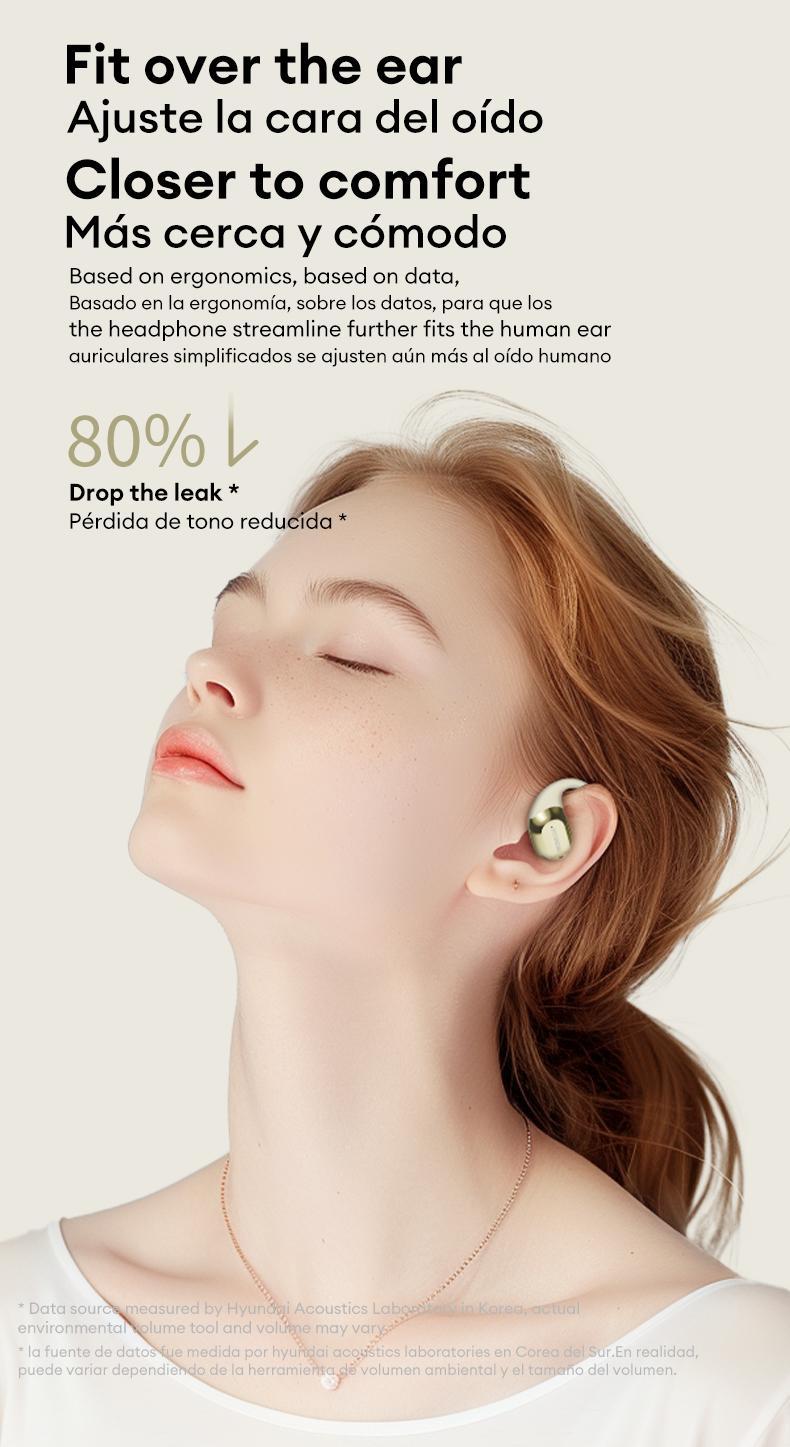 HYUNDAI Space-Y3PRO OWS High-Fidelity Robust Bass Audio Headphones, Ultra-Comfort Ergonomic Open Ear Headsets, Waterproof Sports Earbuds for Running Fitness