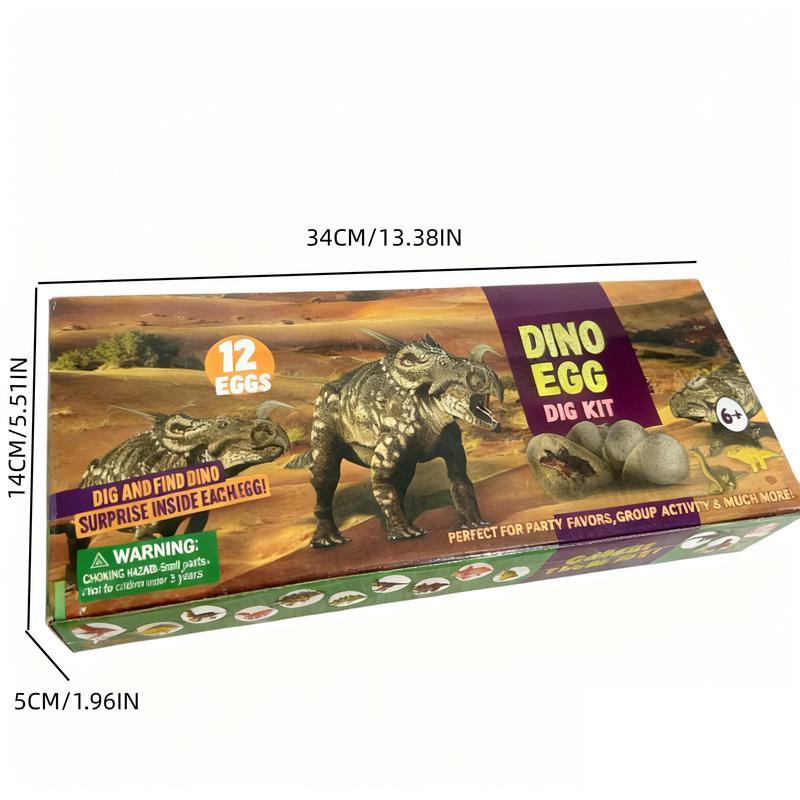Dinosaur Digging Kit Set, Vintage Adventure Style, Uncover Surprise Dinosaur Models, Suitable for Kids Aged 6+, Party Gifts, Group Activities