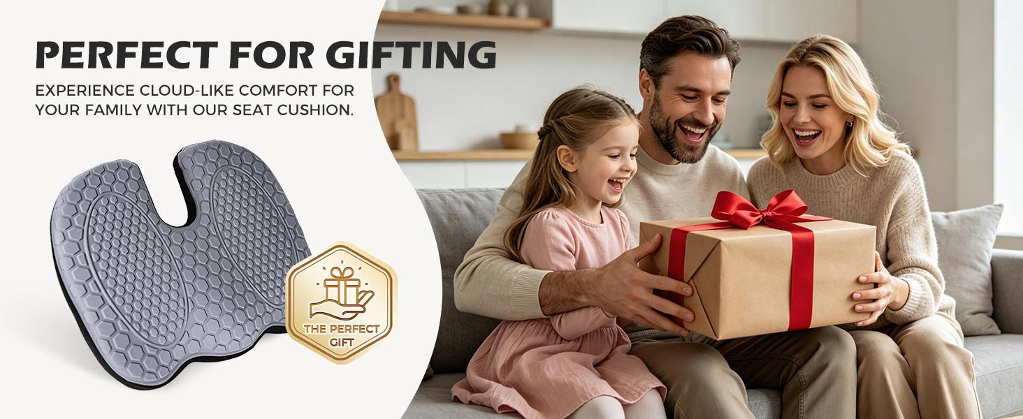 【FathersDayGift】Seat Cushion - Foam Seat Cushion for Office Chairs & Car Cooling Gel Memory - Seats Sciatica & Hip & Coccyx Pain Relief Desk Chair Cushion for Long Sitting Office Workers, Gaming, Car Drivers 【FathersDayGift】Seat Cushion - Foam Seat Cushion for Office Chairs & Car Cooling Gel Memory - Seats Sciatica & Hip & Coccyx Pain Relief Desk Chair Cushion for Long Sitting Office Workers, Gaming, Car Drivers