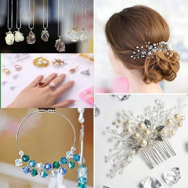 Flexible Transparent Nylon Beading Thread, DIY Jewelry Making Wire, Craft Hair Accessories, Floral Binding String, Ideal for Crafts
