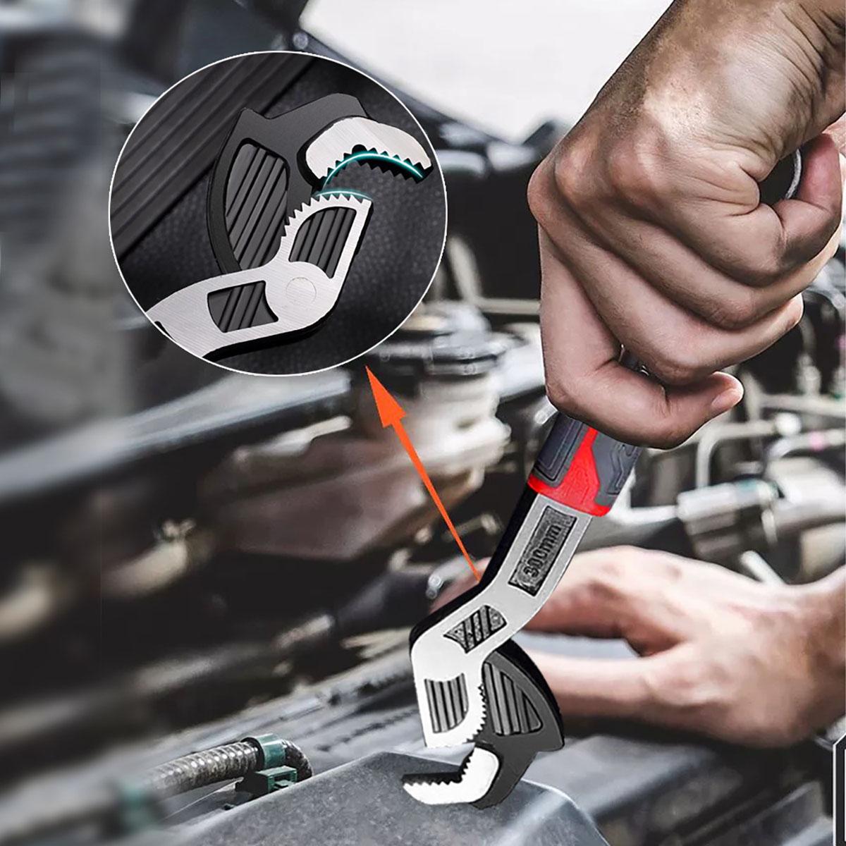 Multifunctional Self-locking Wrench, 6, 8, 10, 12 Inch Multi-model Pipe Flexible Wrench, Quick Opening Wrench For Water Heating Pipes, Pipe Wrench Set