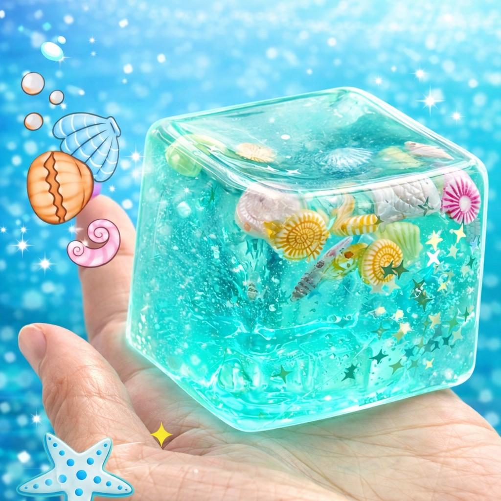 New 3D Cartoon Cube Squishy Toy, Realistic Soft Squeeze Fidget Toy, Stress Relief Sensory Desk Toy, Fun Novelty Decoration, Party Favor