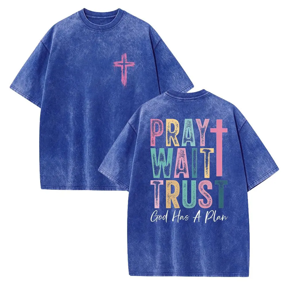 Washed T-shirt-Blue