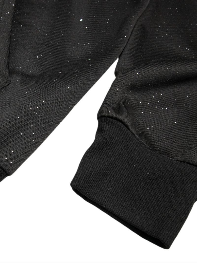 Men's Fleece Hoodie Sweatshirt, Gothic Cross Element, Star Dye Craft, Kangaroo Pocket, Casual Loose Fit Drawstring Pullover, Fall & Winter Men's Fleece Hoodie Sweatshirt, Gothic Cross Element, Star Dye Craft, Kangaroo Pocket, Casual Loose Fit Drawstring Pullover, Fall & Winter