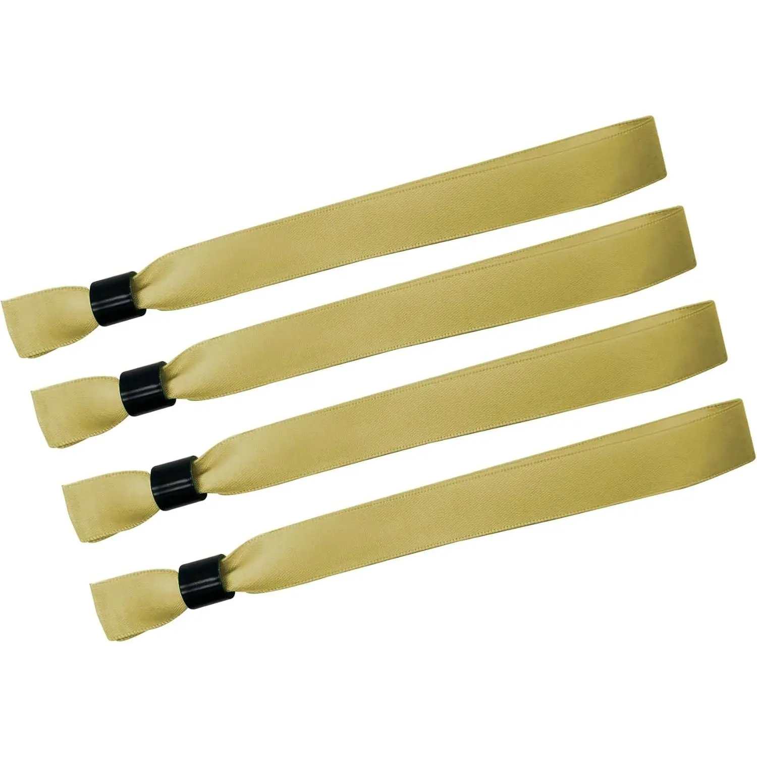 Satin Lightweight Gold Wristbands, 100-Pack, 13.78”x0.59” for Events, Concerts