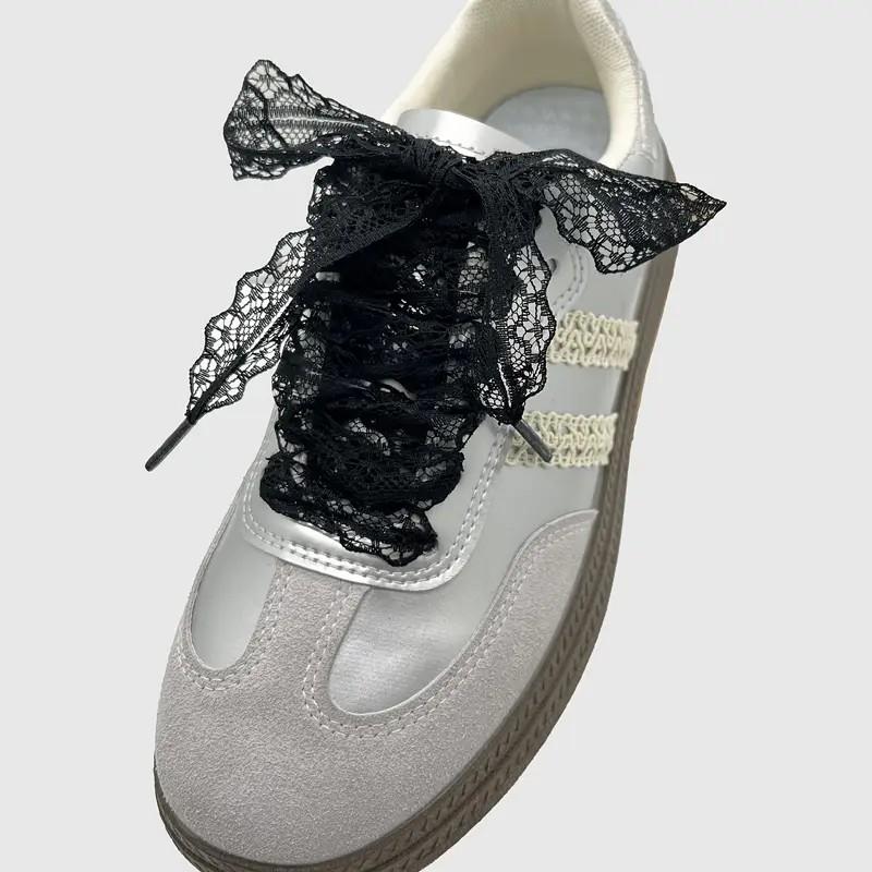 2 Pairs Colorblock Lace-Up Shoe Laces, Durable Replacement Laces, Ideal for Sports Shoes and Casual Wear