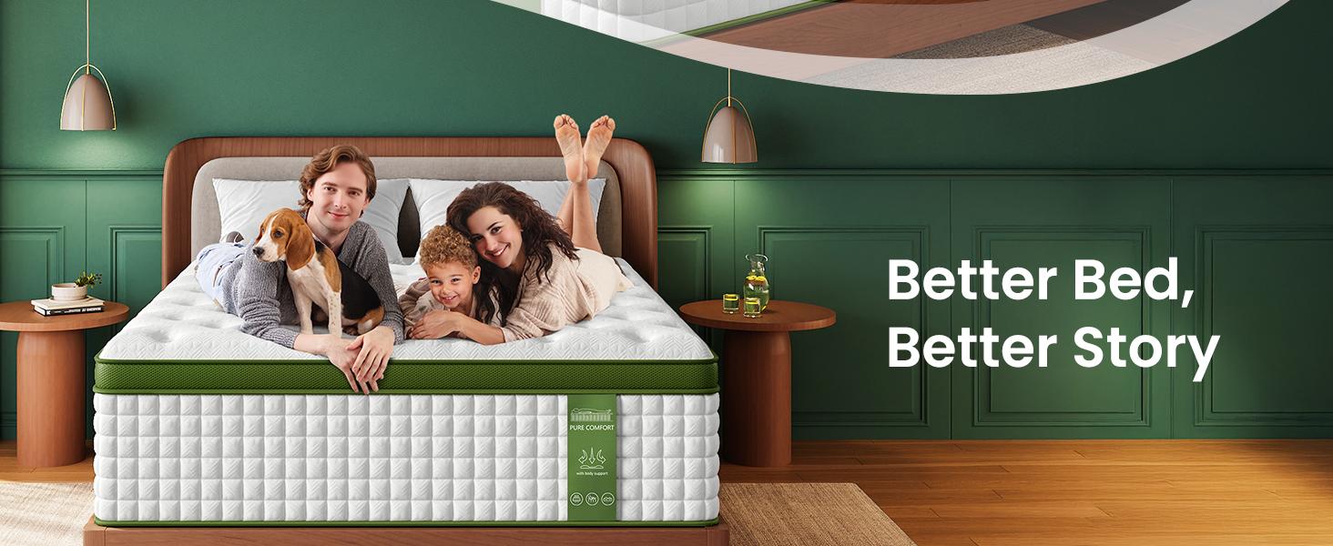 BedStory 12-14 Inch Hybrid Mattress, Full Queen King, Gel Memory Foam & Pocket Springs, Medium Firm, Pressure Relief, Motion Isolation, CertiPUR-US BedStory 12-14 Inch Hybrid Mattress, Full Queen King, Gel Memory Foam & Pocket Springs, Medium Firm, Pressure Relief, Motion Isolation, CertiPUR-US