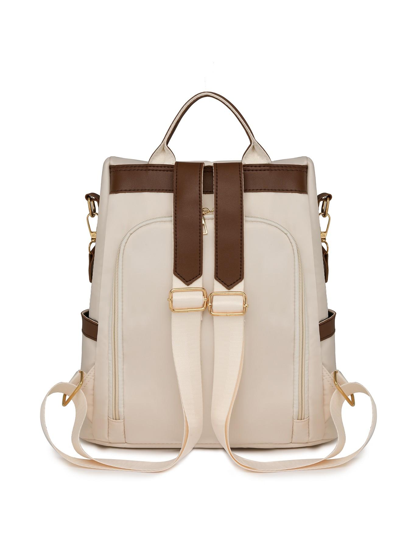 Retro practical and exquisite Su decorated backpack, high-quality texture and fashionable large capacity backpack, with multi zipper pocket design, suitable for outdoor travel, wilderness outings, shopping mall shopping, Backpacks Women