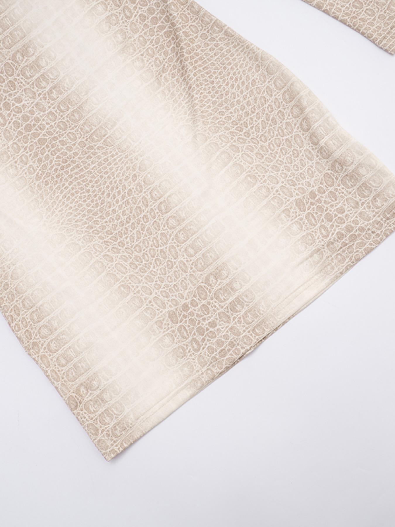 Women's Fashion Elegant Snake-Print Long-Sleeve Dress, Comfortable Casual Spring & Fall Wear, Perfect for Daily Use, Work and Vacation