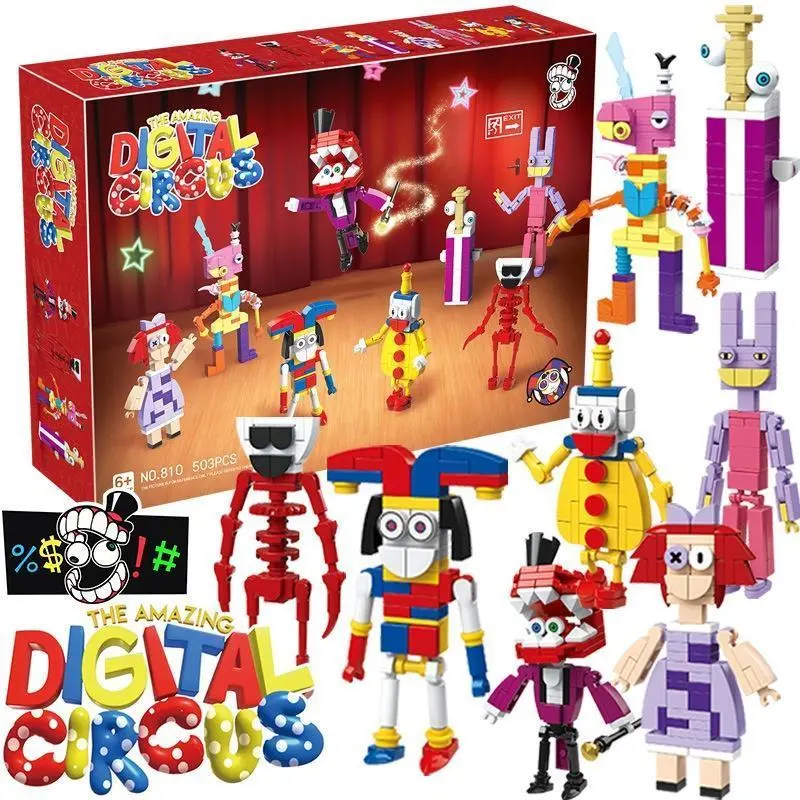 In Stock TADC Building Block Set Pomni Jax Ragatha Gangle Caine Brick Toy Anime Circus Puzzle Assembly Model Gift for Kid Adult Popular toys 2026 Hot selling toys