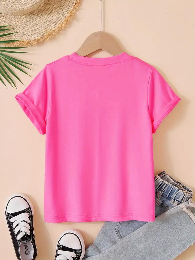 Halloween Christmas Costume Set, Witch Pattern Print 2-Piece Girls Casual Sports Short Sleeve & Bell Bottoms, Youth Trendy Sportswear, Power Girl Outfit