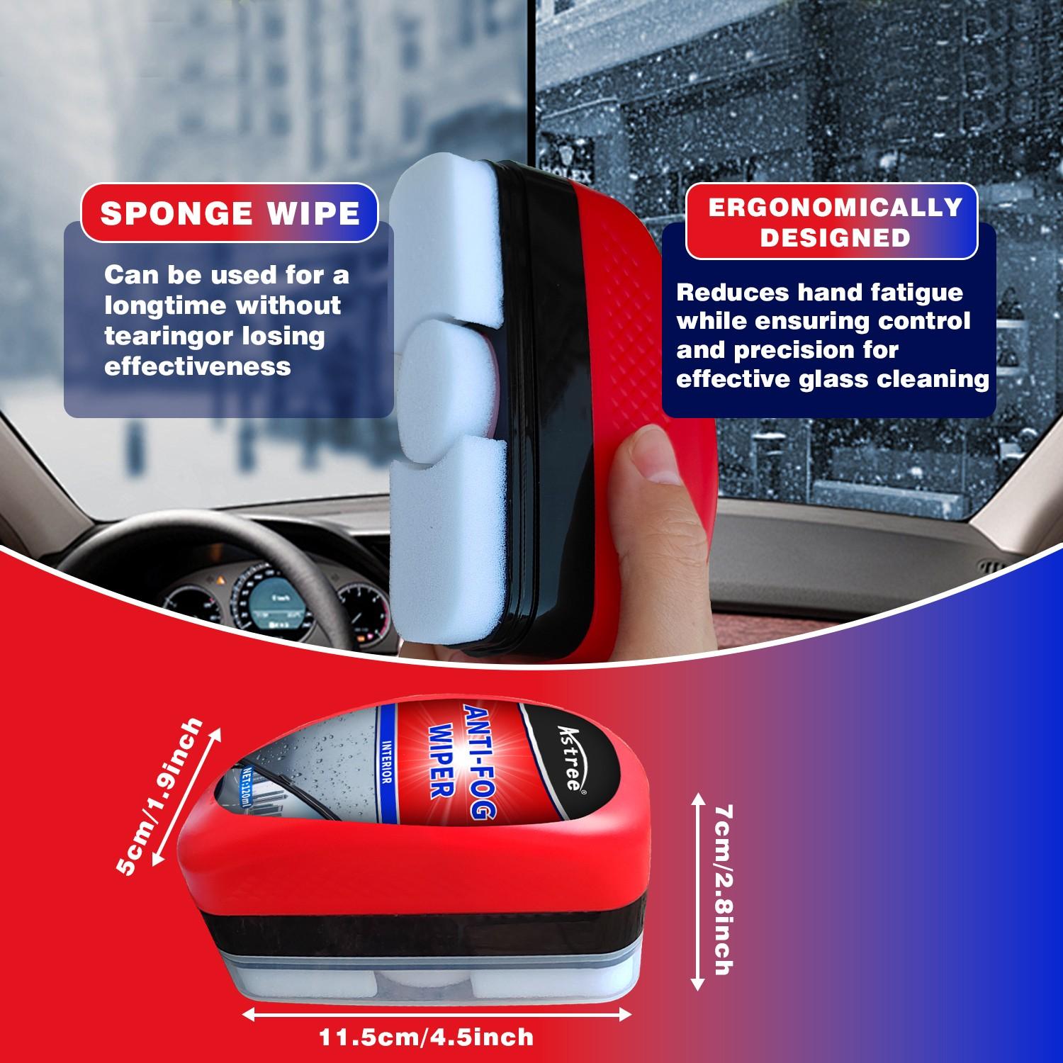 Car Glass Anti-Fog Spray, Long-Lasting Fog Protection, Car Window De-Fogger, Clear Driving in Rain, 120ML