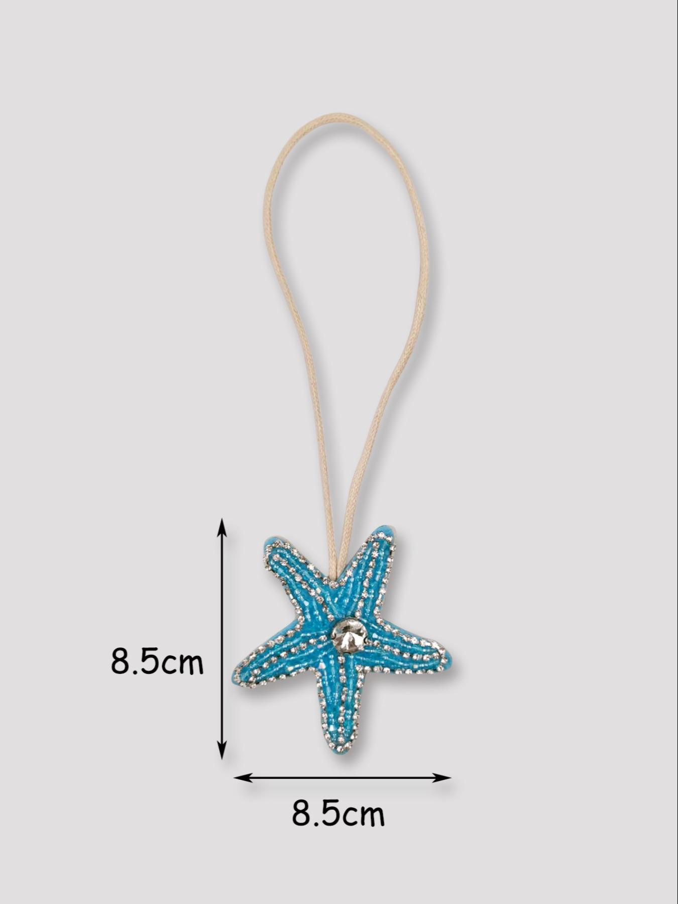 Handmade Shell Pattern Beaded Bag Charm, Sparkly Bag Charm, Bag Pendant, Casual Style Keychain Decoration, All Season Accessory for Bags & Keys