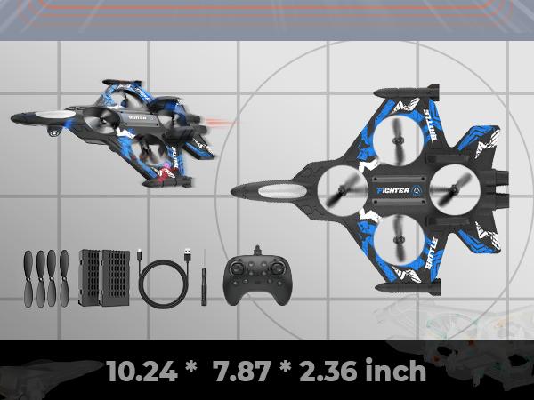 RC Stunt Fighter Jet Toy for Kids with LED Lights & 360° Flips | Easy to Fly Remote Control Airplane with Auto Hover, Toys boys, Rc flying toys rchelicopter forkids